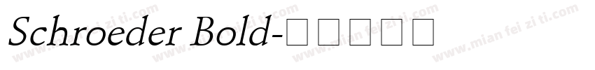 Schroeder Bold字体转换